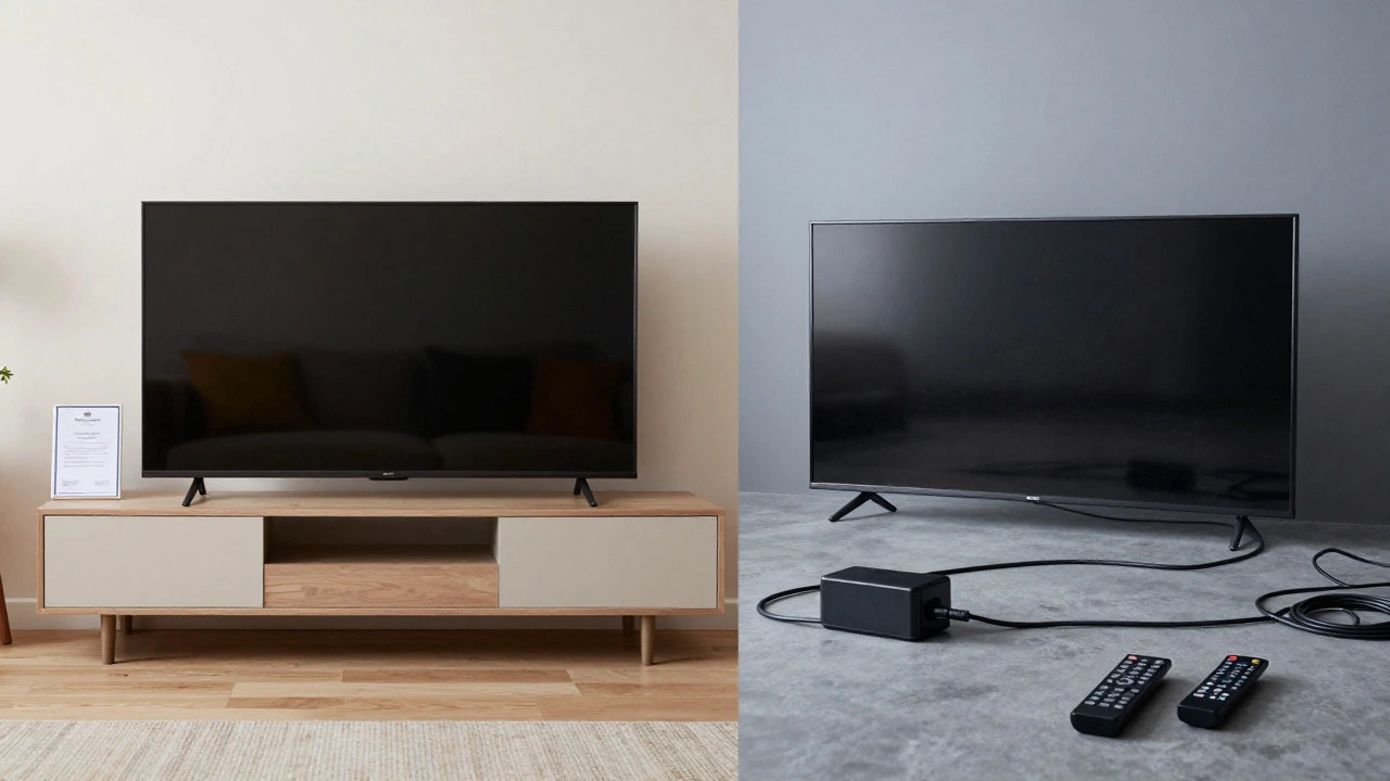 Comparison of local vs imported TV setup and accessories